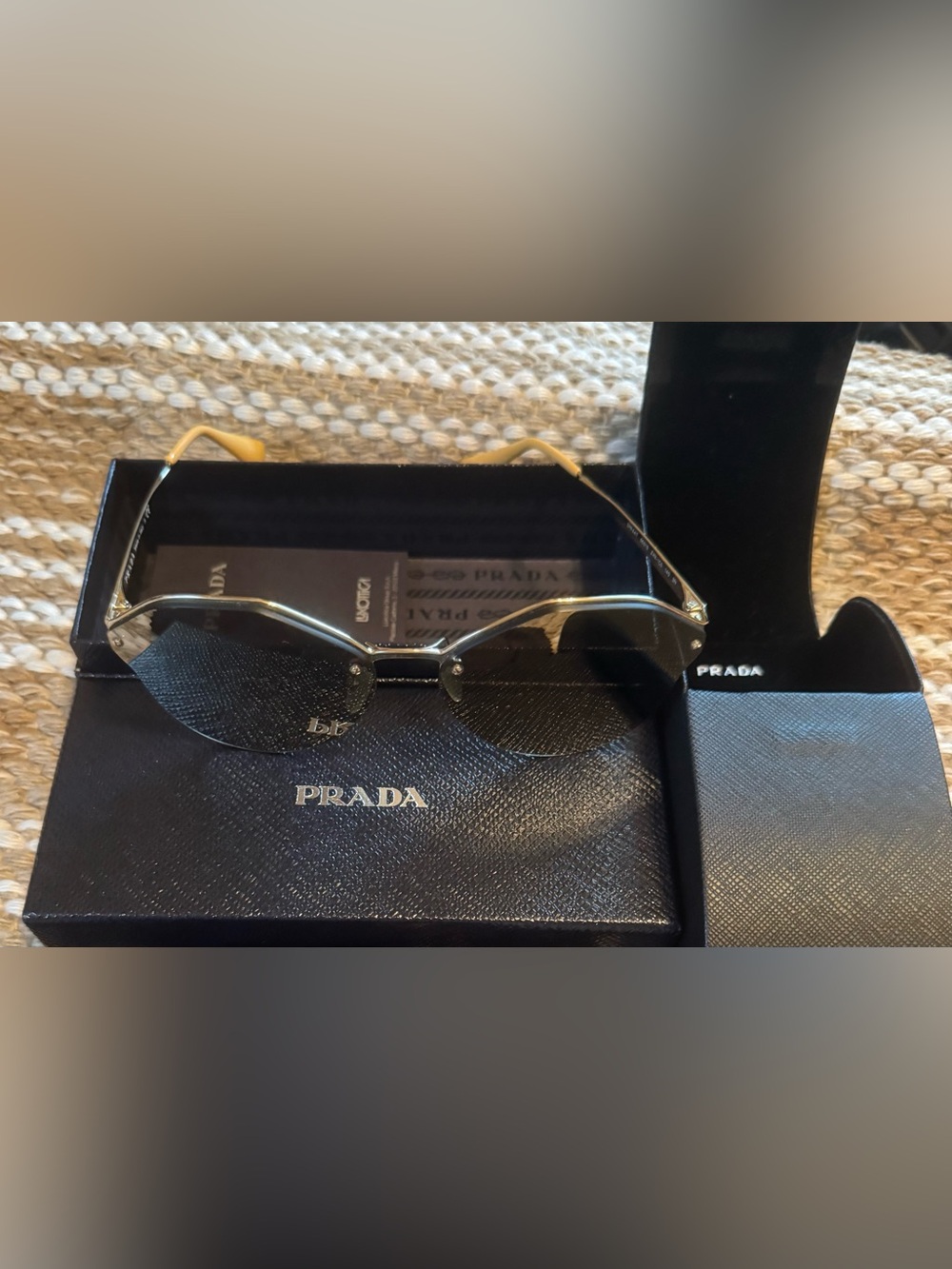 Woman Prada Rimless Eyeglasses